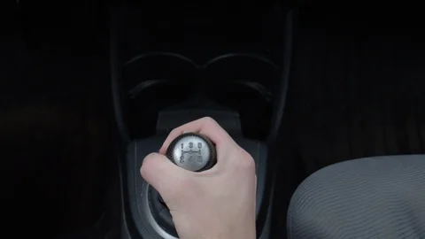 Shifting in a manual stick shift car Video stock 129273534