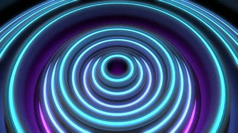 Shifting Rings VU Meter Blue Stock Footage 50301000