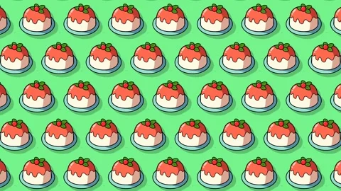 Shifting scene animation pudding row, use for background scene Stock Footage 317555422