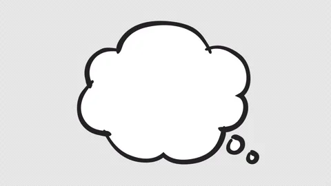 Shifting Speech Bubble Illustration Video (Transparent Background MOV) Stock Footage 332457472