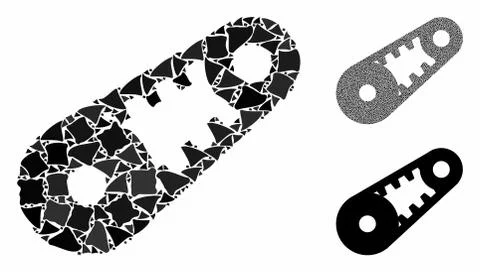 Shiftless transmission Composition Icon of Bumpy Parts Stock Illustration