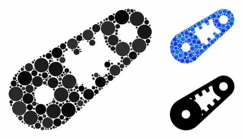 Shiftless transmission Mosaic Icon of Circle Dots 库存插图