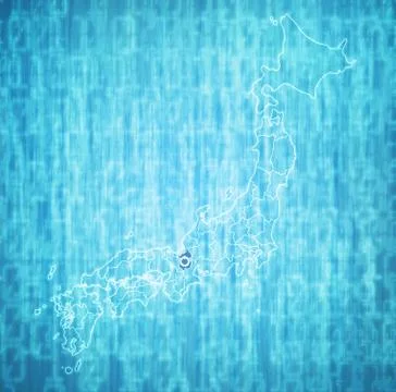 Shiga prefecture on administration map of japan Stock Illustration