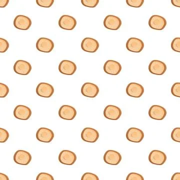 Shiitake mushroom slices seamless pattern background food Stock-Illustration