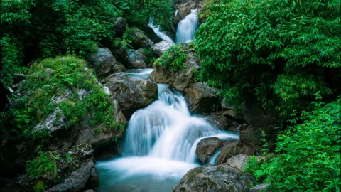 Shikhar waterfall Stock Footage 133699493