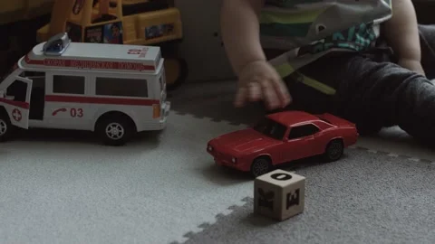 Сhild playing with car Stock Footage 147032275