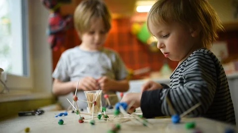 Сhildren's creativity Video stock 129691896