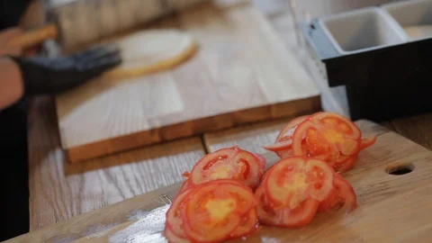 Сhildren's master class, making sandwiches Stock Footage 124331773