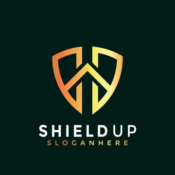 Shiled up Modern Logo Design Vector Illustration Stock Illustration