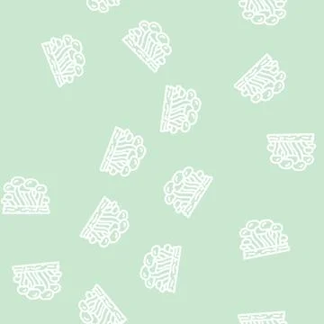 Shimeji mushroom line vector seamless pattern 스톡 일러스트