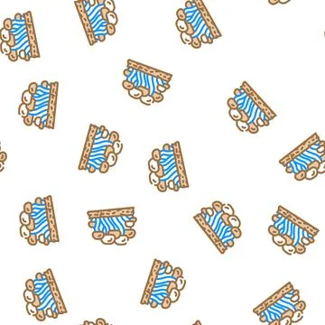 Shimeji mushroom vector seamless pattern 스톡 일러스트