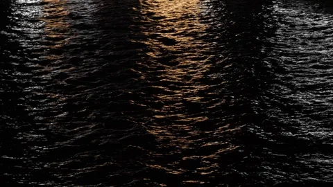 Shimering lights on the river Thames at night Stock Footage 116301618