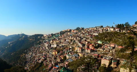 Shimla Panoramic View Stock Footage 145837230