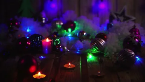 Shimmer christmas background Stock Footage 143395707