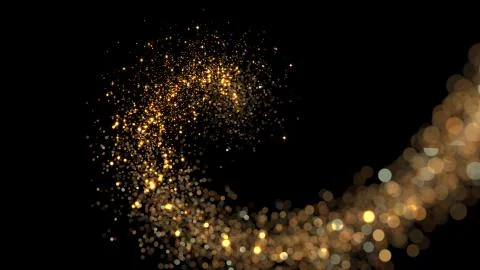 Shimmer golden stream background Stock Illustration
