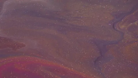 Shimmer ink flow acrylic glitter paint liquid art Stock Footage 341907424