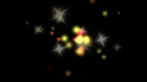 Shimmer sparkles motion graphics with dark background Stock Footage 124004695