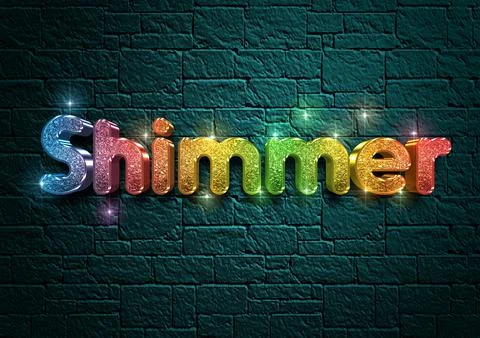 Shimmer text, rainbow, glitter, header Stock Photos