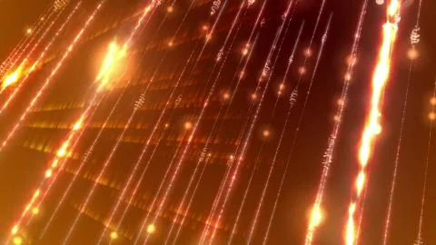 Shimmering 3d rendering of a sci-fi cyberspace with radiance, rays, plazmoids Illustrazione stock