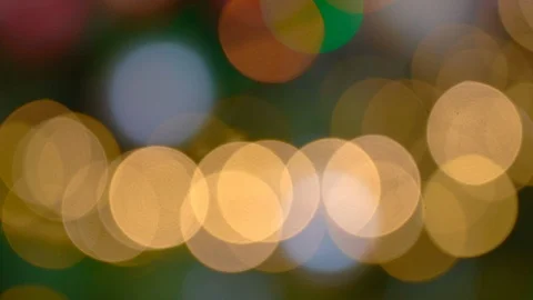 Shimmering abstract colored circles defocused christmas lights background. Stock Footage 121536548