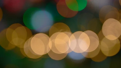 Shimmering abstract colored circles defocused christmas lights background. Stock Footage 121536650