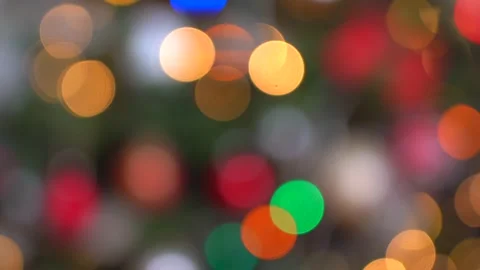 Shimmering abstract colored circles defocused christmas lights 4k video Stock Footage 138076110