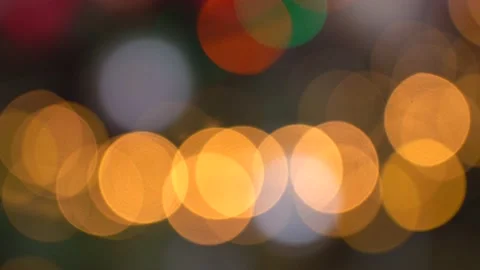Shimmering abstract colored circles defocused christmas lights 4k video Stock Footage 138076287