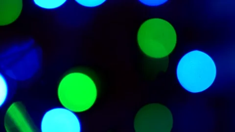 Shimmering abstract colored circles defocused christmas lights background.  Stock Footage 143075714