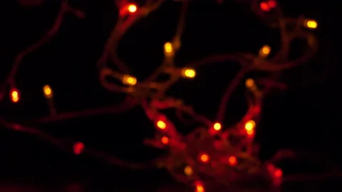 Shimmering abstract colored circles defocused christmas lights video. Blurred Stock Footage 222790715