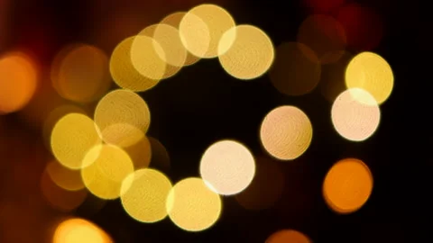 Shimmering abstract colored circles defocused christmas lights video. Stock Footage 225684949