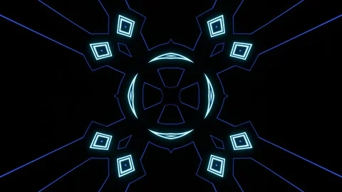 Shimmering abstract neon pattern in a seamless loop. Stock Footage 289132260