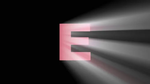 Shimmering animated letter ''E'' Video stock 148140728