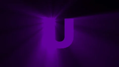 Shimmering animated letter ''U'' Video stock 148906709