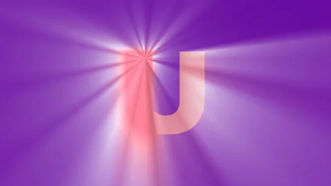 Shimmering animated letter ''U'' Stock Footage 148906873
