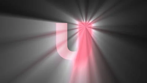 Shimmering animated letter ''U'' Video stock 148906952