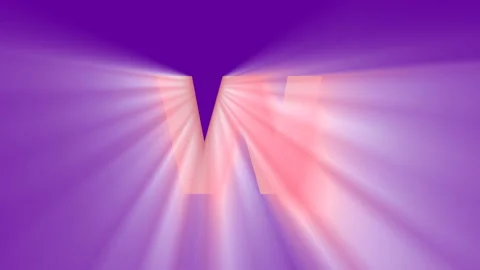 Shimmering animated letter ''W'' Video stock 149114709