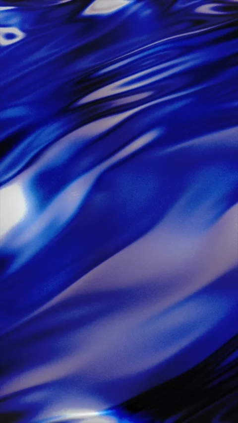 Shimmering blue and silver fluid moves gracefully Vidéo 331073144