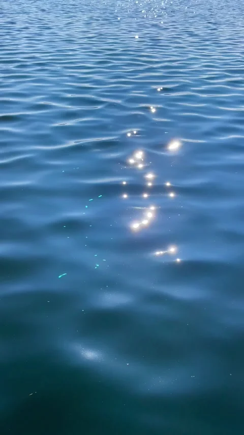 The shimmering blue lake surface, smooth, little wave 動画素材 270322870