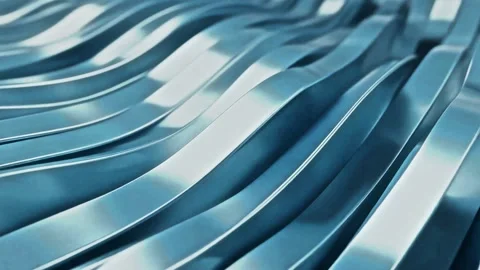 Shimmering blue metallic surface with wavy pattern 스톡 동영상 338247643