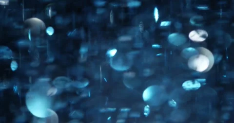 Shimmering blue particles create breathtaking spectacle Stock Footage 321573018
