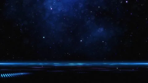 Shimmering Blue Particles Stock Footage 318534095