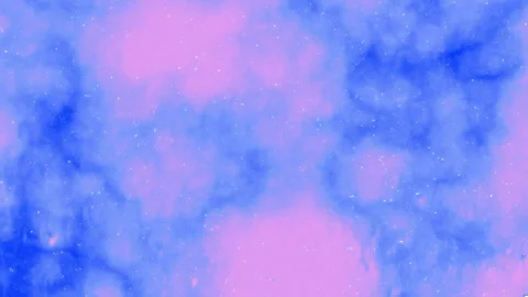 Shimmering Clouds in Soft Pink and Blue Hues with Tiny Stars in a Dreamy Ab.. Video stock 307849941