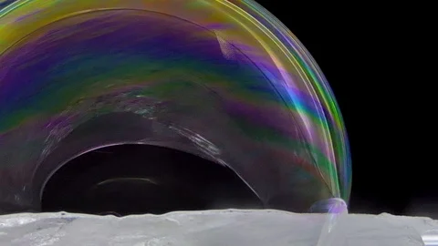 Shimmering colors of soap bubbles Video stock 100522291