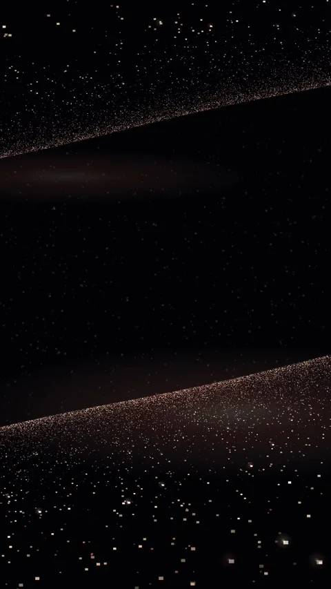 Shimmering copper particles flow diagonally across a black background 库存影片 345185467