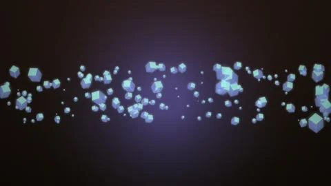 Shimmering Crystal Cubes Float in Ethereal Darkness Stock Footage 326990677