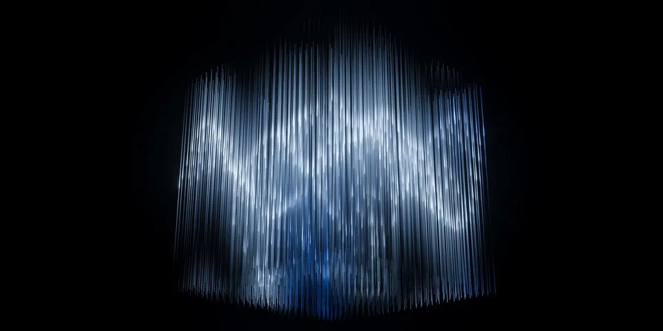 Shimmering Cube Abstract Foto stock