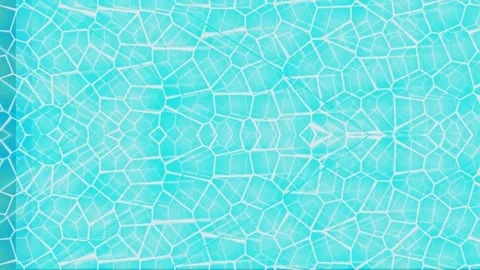 Shimmering Cyan Geometric Mosaic Pattern - Abstract Water Reflection Backgrounds Stock Footage 341383081