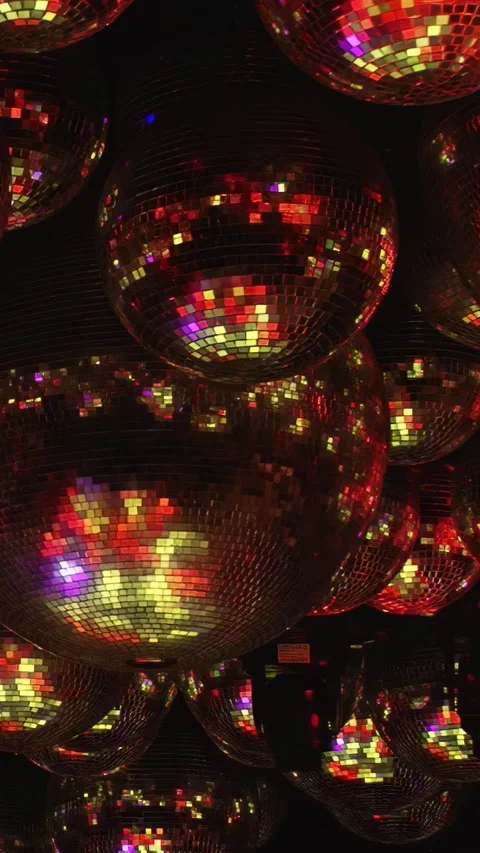 Shimmering disco ball array Stock Footage 274314748