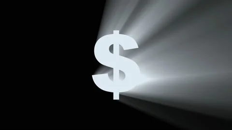 Shimmering DOLLAR symbol. Video stock 148638143
