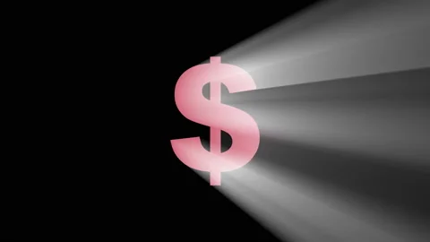 Shimmering DOLLAR symbol. Video stock 148638866